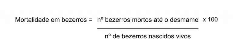 Calculo da mortalidade para custo do bezerro desmamado